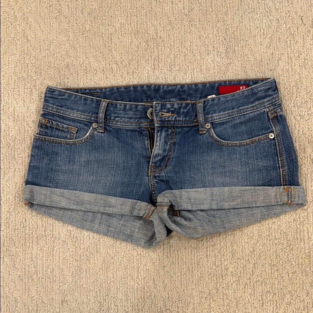X2 Blue Jean Shorts Classic Cut-Off Style